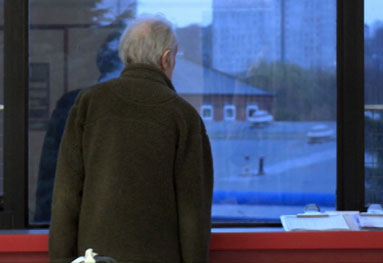 demetia patient looking out of window